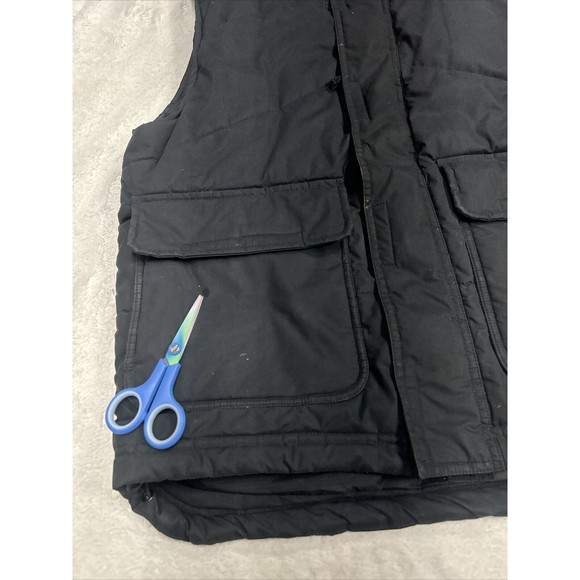 Vintage Y2K Gap Black Full-Zip Puffer Vest Men's Size Small - Picture 7 of 8